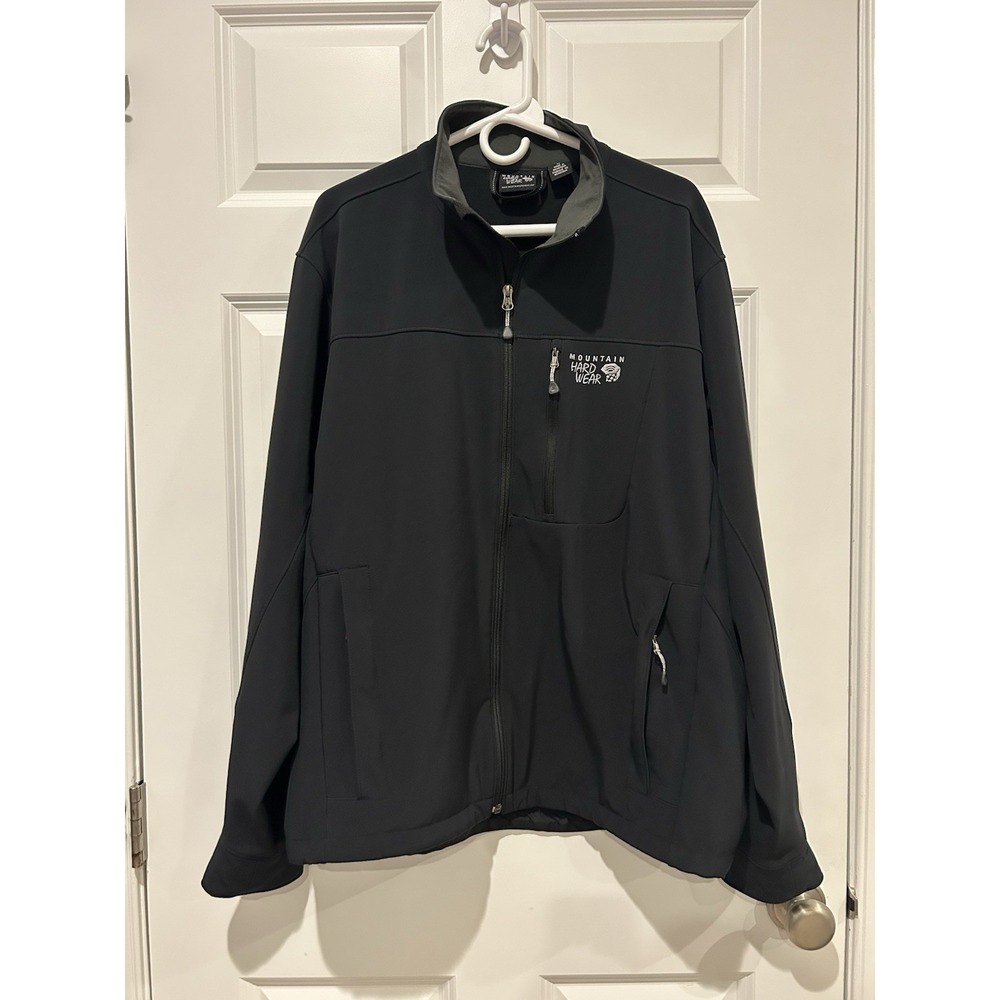 Mountain Hardwear Mens XL Android Jacket Softshell Full Zip Black EUC